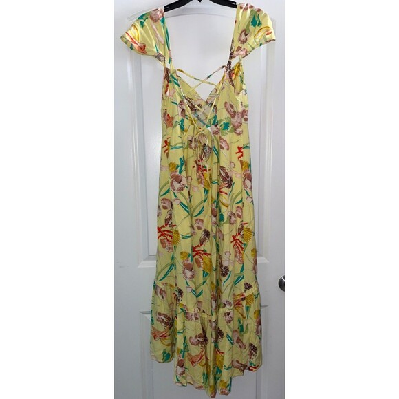 Urban Outfitters Siren Strappy Back Midi Dress size M NWT Seashell Print - Picture 7 of 13